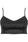 Black Straps Pattern Chiffon Top