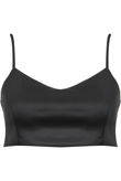 Black Straps Pattern Chiffon Top 