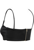 Black Straps Pattern Chiffon Top
