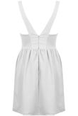 Cream Cut Out Front Textured Skater Dress