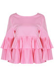 Rose Pleated Layered Tops