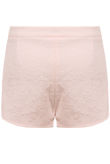 Pink Embroided Tailored Skorts