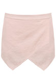 Pink Embroided Tailored Skorts