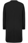 Black 3/4 Sleeve Ovoid Coat