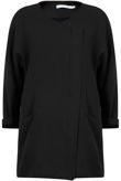 Black 3/4 Sleeve Ovoid Coat