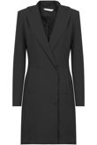Black Double Breast Long Coat