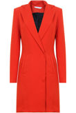 Orange Double Breast Long Coat