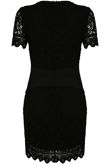Black Crochet Lined Bodycon Dress