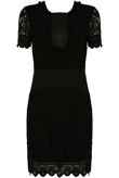 Black Crochet Lined Bodycon Dress