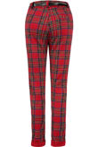 Red Check Belted Trousers
