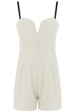 White Bandeau Strappy Playsuit