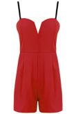 Red Bandeau Strappy Playsuit