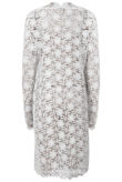 Cream Lace Pattern Long Cardigan