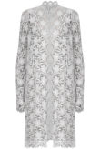 Cream Lace Pattern Long Cardigan