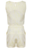 Yellow Embossed Crop Top & Shorts