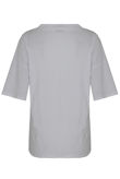 White Choker Neck Printed Tee