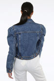Puff Shoulders Denim Jacket