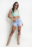 Distressed Denim Shorts