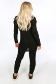 Black Polo Neck Loungewear Set