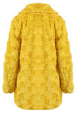 Soft Faux Fur Teddy Coat In Yellow
