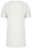 White NYC Embossed T-Shirt Dress
