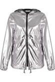 Silver Metallic Vinyl Hood Jacket