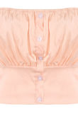 Rose Ruched Shirred Bardot Blouse