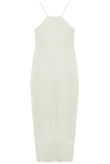 Cream Cross Over Chiffon Split Front Dress