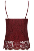 Wine Eyelash Lace Vest
