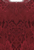 Wine Eyelash Lace Vest