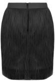 Black Faux Fur Mini Skirt
