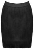 Black Faux Fur Mini Skirt