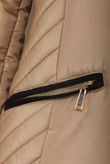 Beige Riding Jacket With Large Detachable Fur Collar