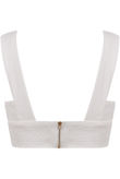 Cream Lace Trim Low Back Bralet