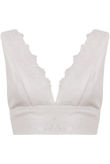 Cream Lace Trim Low Back Bralet