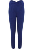 Royal Blue Cross Over High Waisted Trousers