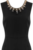 Black Front Diamante Back Cut Out Bodycon Dress