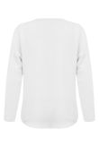 White LAmour Printed Chiffon Top In 