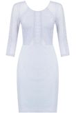 White Flower Lace Midi Dress