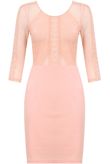 Rose Flower Lace Midi Dress
