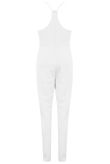 White Lace Insert Strappy Jumpsuit