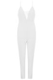 White Lace Insert Strappy Jumpsuit