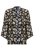 Black Floral Pull Over Top