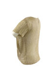 Gold Metallic Twist Front Knit Top