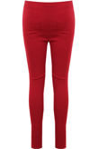  Wine Back Pocketed Detail Stretch Jeggings