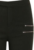 Side Zip Detailed Fitted Jeggings in Khaki