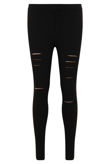 Ripped Detail Jeggings in Black