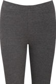 Grey Jersey Ribbed Leggings 