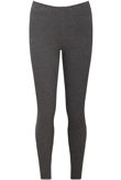 Grey Jersey Ribbed Leggings 