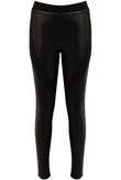Black PU Panel Leggings